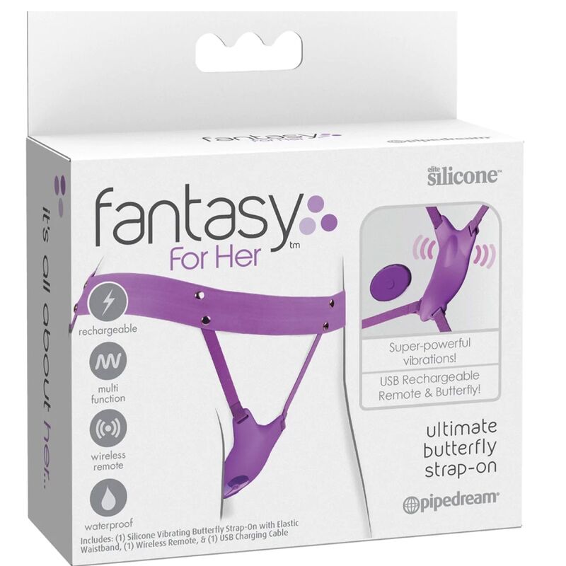 FANTASY FOR HER - ARNES MARIPOSA VIBRADOR, RECARGABLE CONTROL REMOTO VIOLETA
