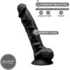 SILEXD - MODÈLE 1 PÉNIS RÉALISTE PREMIUM SILEXPAN SILICONE NOIR 23 CM