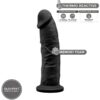 SILEXD - MODÈLE 2 PÉNIS RÉALISTE PREMIUM SILEXPAN SILICONE NOIR 19 CM