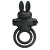 PRETTY LOVE - ANNEAU DE LAPIN VIBRATOR III POUR PÉNIS NOIR