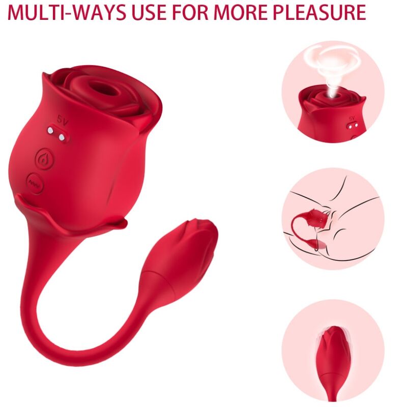 img_163616_4a149c480c8c4f0a8b1c938d59fd1dee_1.jpg ARMONY - ASPIRATEUR ET VIBRATEUR DE CLITORIS ROSE 10 MODES ROUGE