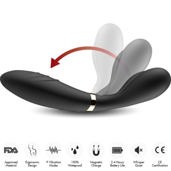ARMONY - Y-WAND MASSAGE  VIBRATEUR DOUBLE TÊTE NOIR