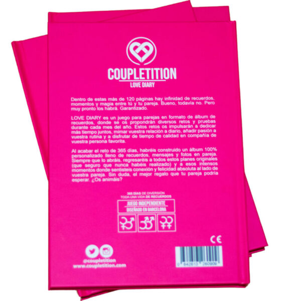COUPLETITION - ALBUM JOURNAL DAMOUR DE SOUVENIRS  SOUHAITS POUR UN COUPLE