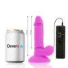 DIVERSIA - DILDO VIBRANT FLEXIBLE VIOLET 17 CM -O- 3.3 CM