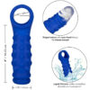 CALEXOTICS - ADMIRAL COUVERCLE DE PÉNIS EN PERLES SILICONE LIQUIDE BLEU