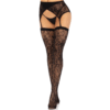 LEG AVENUE - CUISSES DENTELLES  JARRETELLES NOIR