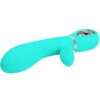 PRETTY LOVE - VIBRATEUR MULTIFONCTION G-SPOT THOMAS VERT AQUA
