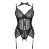 LIVCO CORSETTI FASHION - GIELLANDRA FOR THE SENSES COLLECTION CORSET + PANTY NEGRO