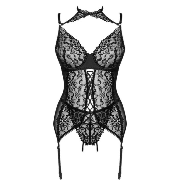 LIVCO CORSETTI FASHION - GIELLANDRA FOR THE SENSES COLLECTION CORSET + PANTY NEGRO
