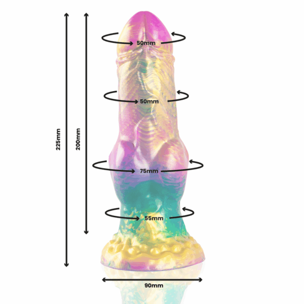 EPIC - GODE IRIS AVEC TESTICULES ARC-EN-CIEL DE PLAISIR