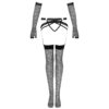 LIVCO CORSETTI FASHION - NEMALIA SET LIGUERO + MEDIAS + GUANTES NEGRO