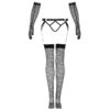 LIVCO CORSETTI FASHION - NEMALIA SET LIGUERO + MEDIAS + GUANTES NEGRO