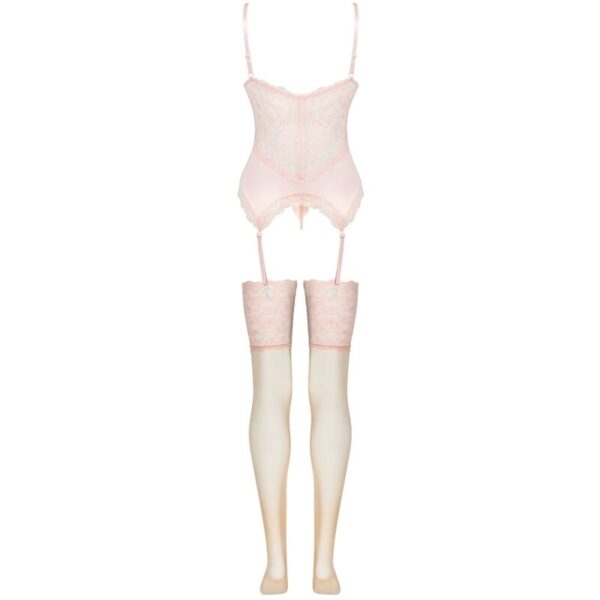 LIVCO CORSETTI FASHION - ENSEMBLE PERSINNE PÊCHE CORSET + CULOTTE + BAS