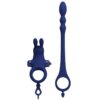 PRETTY LOVE - AYAD ANNEAU VIBRATEUR LAPIN AVEC PLUG BLEU