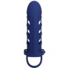 PRETTY LOVE - ALTAF ANNEAU VIBRATEUR AVEC GAINE EN SILICONE BLEU