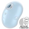 SATISFYER - CUTIE GHOST VIBRATEUR POSER BLEU CLAIR