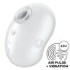 SATISFYER - CUTIE GHOST VIBRATEUR  POSER BLANC