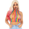 LEG AVENUE - HAUT EN FILET MULTICOLORE