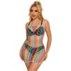 SUBBLIME - 952365 ROBE RÉSEILLE ÉPAULES NUES ARC-EN-CIEL TAILLE UNIQUE