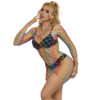 SUBBLIME - 952426 ROBE RÉSILLE MANCHES LONGUES ARC-EN-CIEL TAILLE UNIQUE