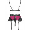 LIVCO CORSETTI FASHION - NAHIR LC 20214 SOUTIEN-GORGE + CULOTTE + PORTE-JARRETELLES S/M