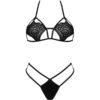LIVCO CORSETTI FASHION - SOUTIEN-GORGE + STRING JIMENA LC 20216 NOIR TAILLE UNIQUE