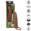CALEXOTICS - MAXX RIBBED DOUBLE PÉNÉTRATEUR 10 VIBRATIONS MARRON