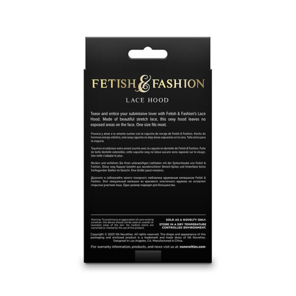 NS NOVELTIES - FETISH  FASHION CAPUCHE EN DENTELLE NOIRE