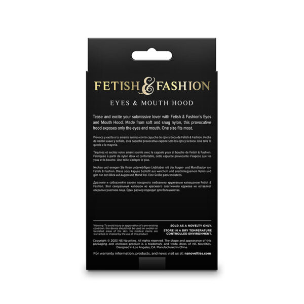 NS NOVELTIES - FETISH  FASHION CAGOULE YEUX ET BOUCHE NYLON BLANC
