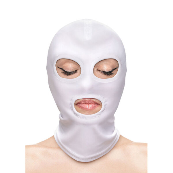 NS NOVELTIES - FETISH  FASHION CAGOULE YEUX ET BOUCHE NYLON BLANC