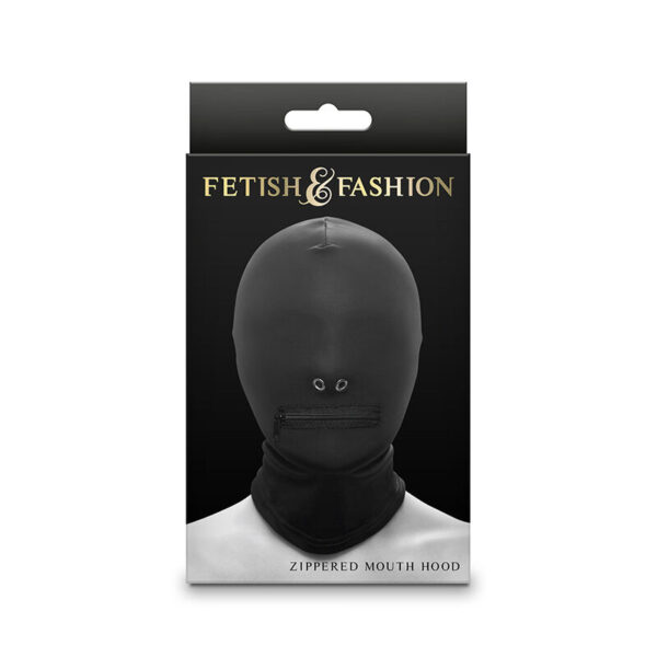 NS NOVELTIES - FETISH  FASHION CAGOULE FERMÉE À FERMETURE ÉCLAIR NYLON NOIR
