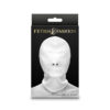 NS NOVELTIES - FETISH  FASHION CAPUCHE BOUCHE FERMÉE À FERMETURE ÉCLAIR NYLON BLANC