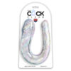 KING COCK - DOUBLE TROUBLE DOUBLE GODE 44 CM TRANSPARENT
