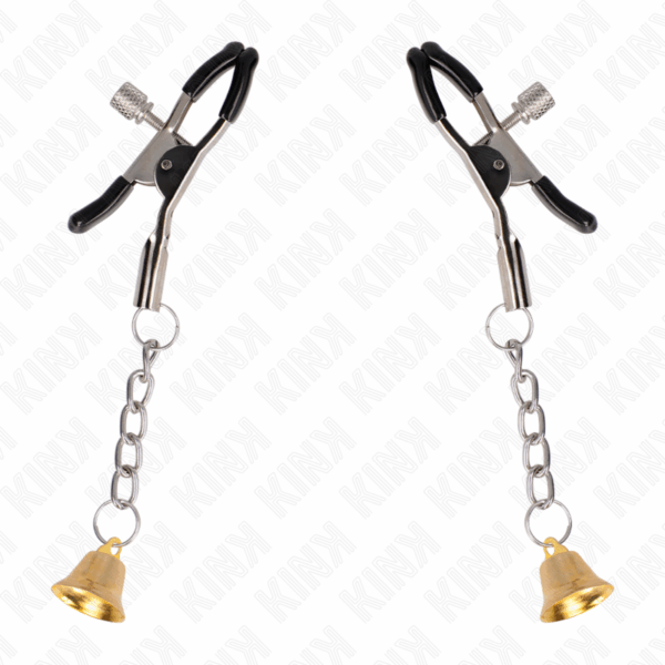 KINK - PINCES À TÉLÉMON PENDENTIF CLOCHE OR 6 CM