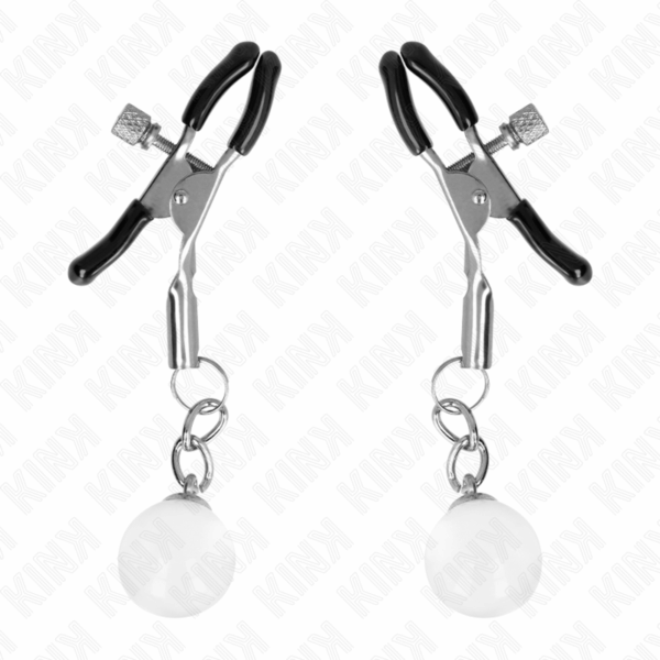 KINK - PINCES À METON BILLES DE VERRE ARGENT 6 CM