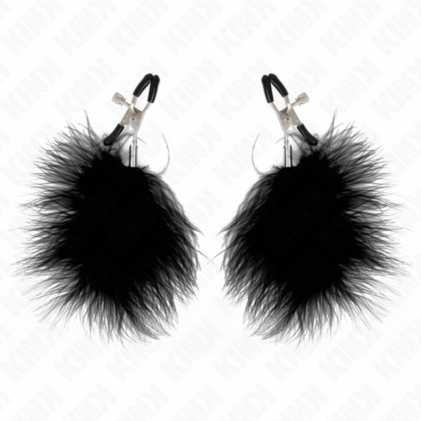 KINK - PINCE À METON PLUME NOIR 7 CM
