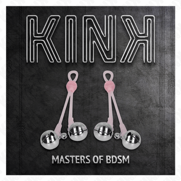 KINK - PINCES À TÉLÉPIN LUMINEUSES CRÂNE AVEC ANNEAU CLOCHES RÉGLABLES ROSE / ARGENT