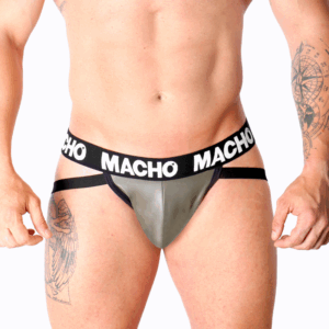 MACHO - MX27GR JOCK CUIR GRIS BEIGE S