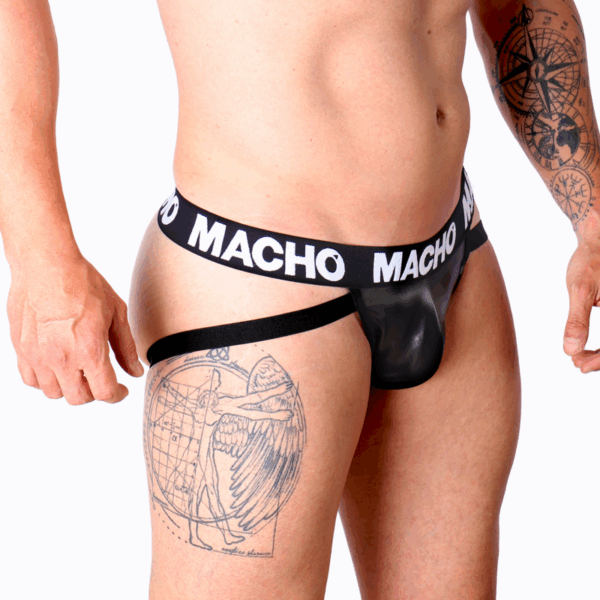 MACHO - MX25NC JOCK CUERO NEGRO
