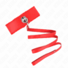 KINK - COLLIER AVEC LAISSE 116 CM AVEC CLOUS ARGENTÉS MODÈLE 4 ROUGE AJUSTABLE 40-48 CM X 6 CM
