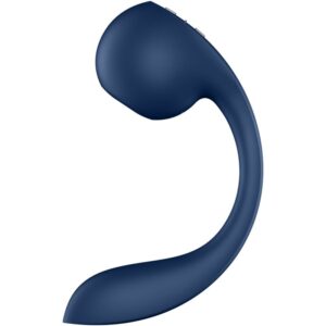 SATISFYER - PRO+ WAVE 4 STIMULATEUR POINT G ET IMPULSION DAIR APPLICATION GRATUITE BLEU FONCÉ