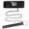 KINK - COLLIER AVEC CEINTURE 65 CM AVEC LARGE BRACELET NOIR AJUSTABLE 33,5-41 CM X 5 CM