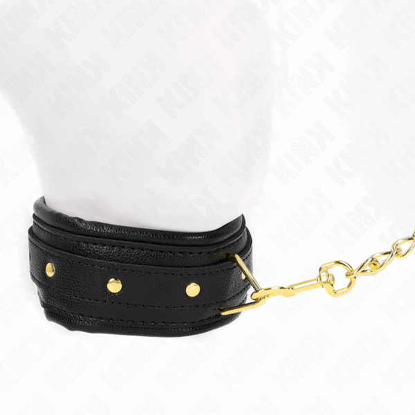 KINK - COLLIER AVEC BRACELET IMITATION CUIR ÉPONGE MODÈLE 1 RÉGLABLE 37-54 CM X 3 CM