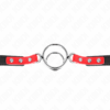 KINK - GAG AVEC PLUSIEURS O-RINGS 4 / 4,8 CM ROUGE 38 X 56 CM