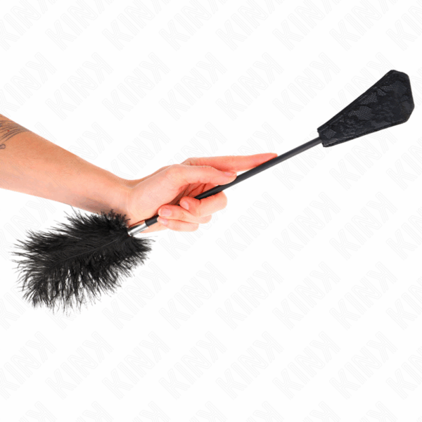 KINK - PLUMES DAUTRUCHE POUR TICKLE AVEC PALETTE DENTELLE 56 CM