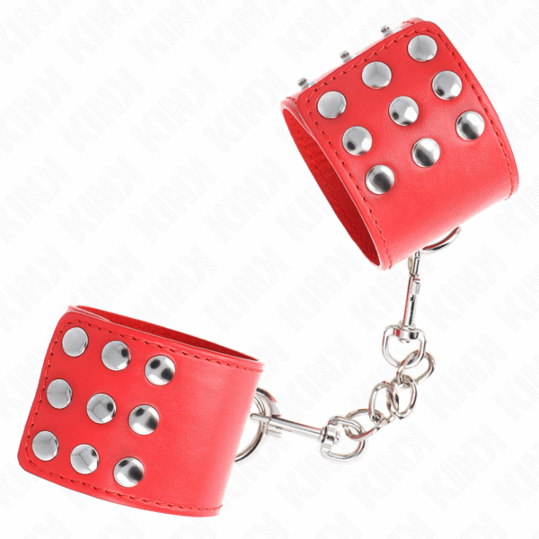 KINK - APPUI-POIGNETS AVEC BOUTON-PRESSION ROUGE RÉGLABLE 19-24 CM X 5,5 CM
