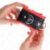 KINK - APPUI-POIGNETS LOURDS DOUBLÉS DE FOURRURE ROUGE AJUSTABLES 20-30 CM X 6 CM