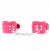 KINK - APPUI-POIGNETS ROSE FRAMBOISE AVEC DOUBLURE ROSE FRAMBOISE RÉGLABLE 20-28 CM X 5,5 CM