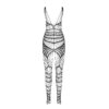 PASSION - BS 102 BODYSTOCKING BLANC TAILLE UNIQUE