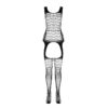 PASSION - BS 104 BODYSTOCKING BLANC TAILLE UNIQUE